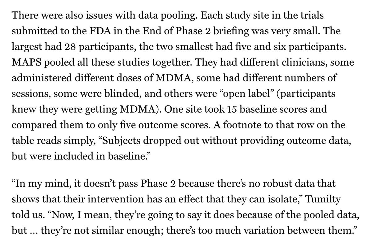 Lily Kay Ross MDiv PhD (@lilykayross) on Twitter photo For anyone wanting to get into the specifics of MAPS's flawed methodologies, we covered a lot of ground back in 2022 with <a href="/NewYorkMag/">New York Magazine</a>. <a href="/D__Nickles/">David Nickles</a>.
thecut.com/article/mdma-p… For anyone wanting to get into the specifics of MAPS's flawed methodologies, we covered a lot of ground back in 2022 with <a href="/NewYorkMag/">New York Magazine</a>. <a href="/D__Nickles/">David Nickles</a>.
thecut.com/article/mdma-p…
