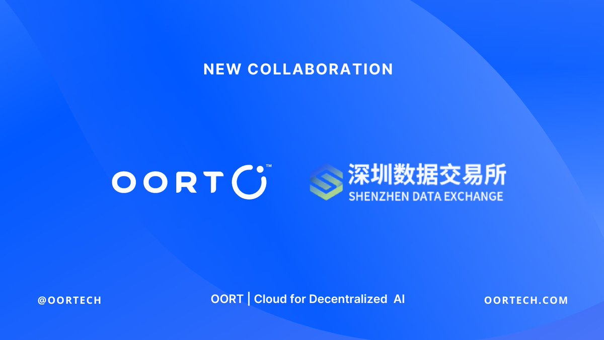 oortech's tweet photo. Happy Thursday!
Happy to report that OORT is now officially listed on Shenzhen Data Exchange, China’s leading data trading platform🙌 

This milestone opens up new opportunities for us to support AI companies across Asia with our cutting-edge decentralized solutions🌏

#OORT 🤝 #ShenzhenDataExchange
#DecentralizedAI