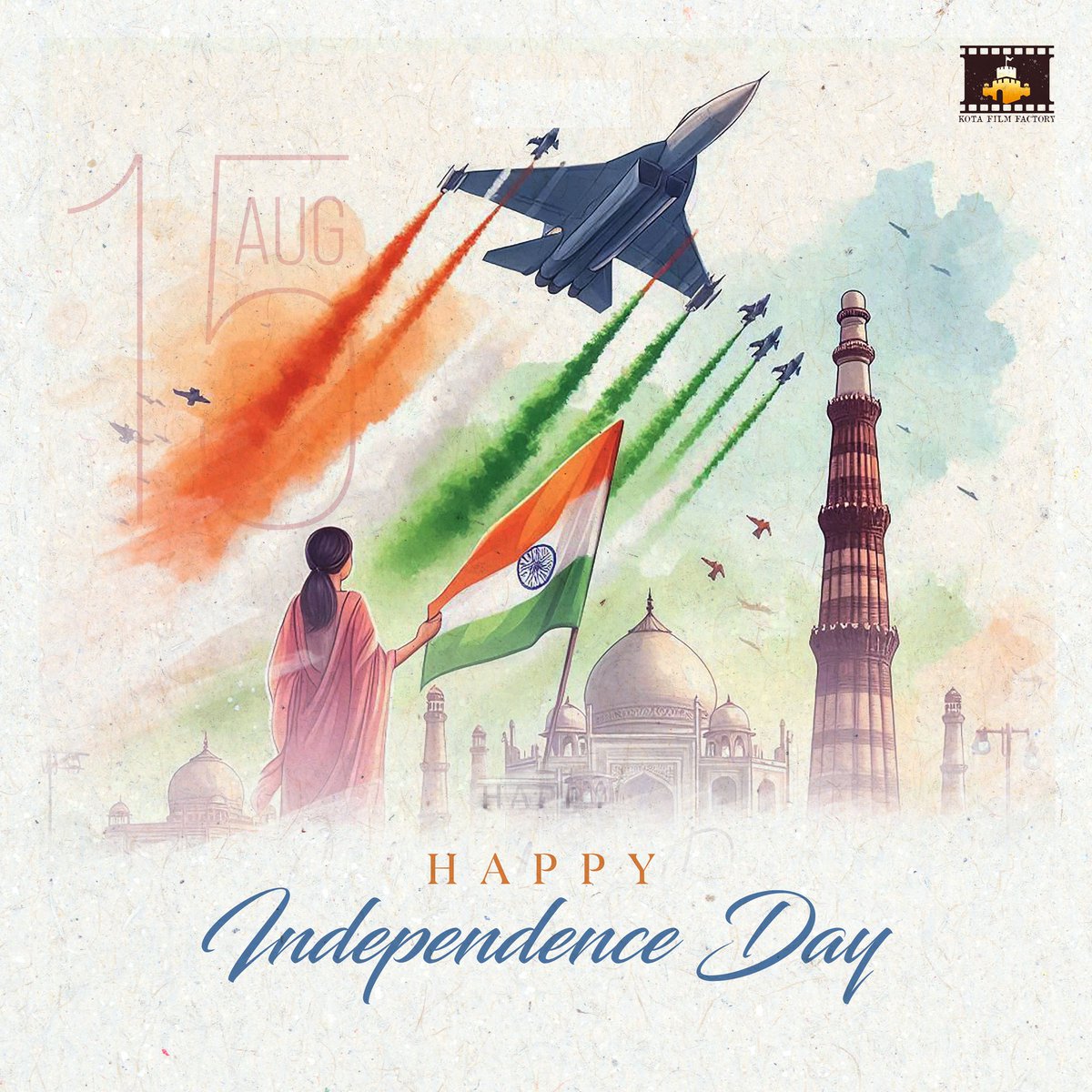 kotafilmfactory's tweet photo. May the values of democracy and freedom continue to guide us towards a brighter future.

#HappyIndependenceDay 🇮🇳 https://t.co/gdJ11dyOwX