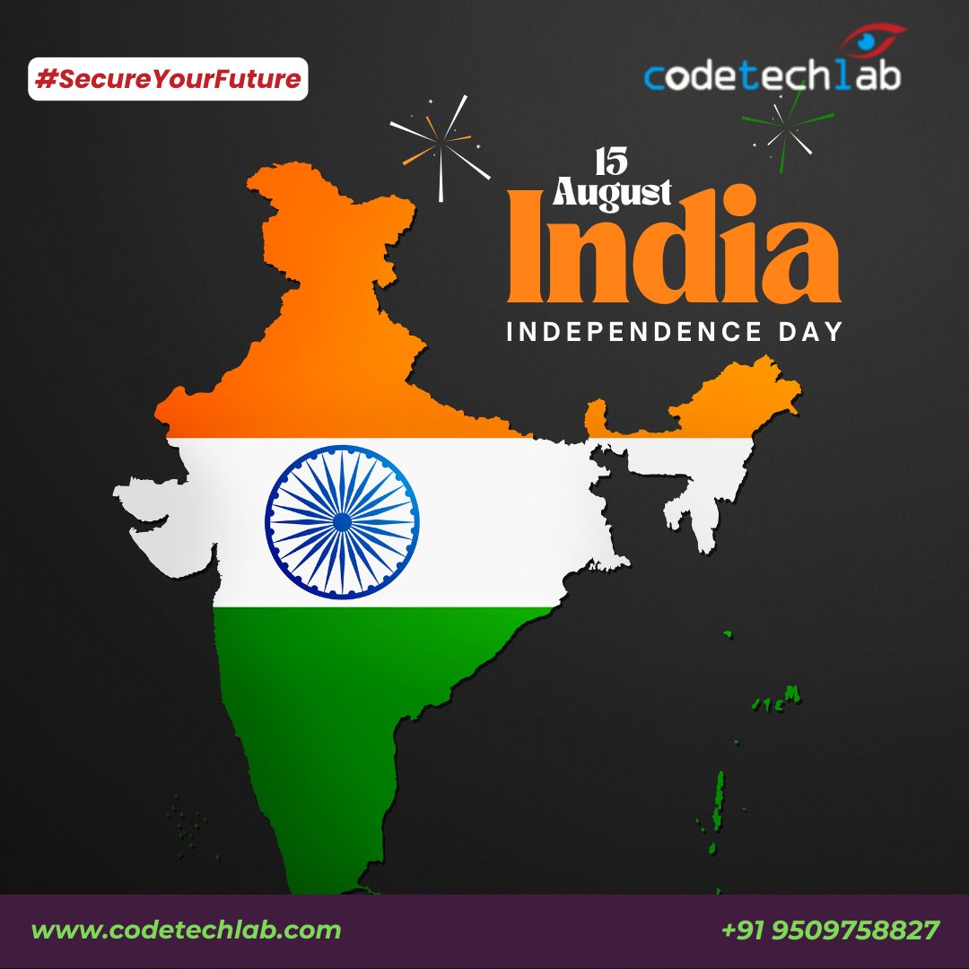 CodeTechLab's tweet image. 🇮🇳 Happy Independence Day from CodeTechLab! 📷 As we celebrate freedom today, let’s also commit to protecting our digital world. Stay secure, stay vigilant! 
📷#IndependenceDay #CodeTechLab #Cybersecurity #DigitalSecurity #StaySafeOnline #DataProtection #India #DigitalFreedom