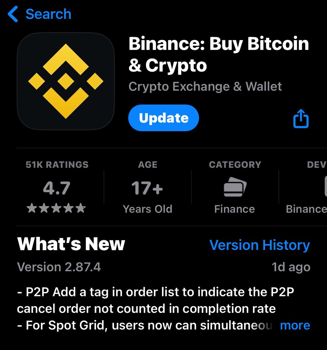 Exciting news! 🎉 The #Binance app has returned to the App Store in India  🇮🇳 Now you can easily manage your crypto Trading with the official  @binance app right from your iOS