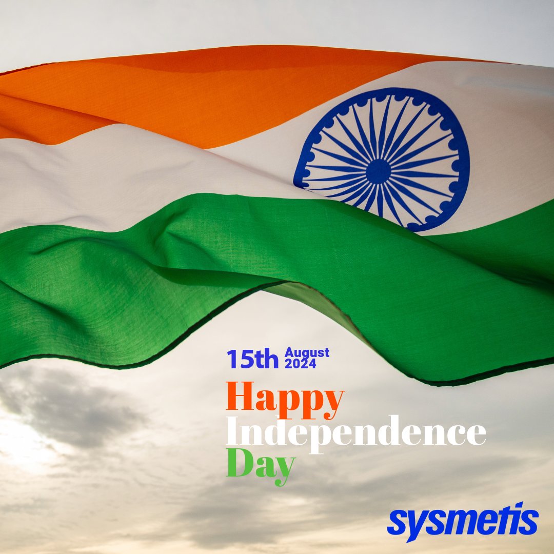 sysmetis_it_sol's tweet image. Celebrating the spirit of freedom and unity on this Independence Day. Let's continue to build a future full of innovation and progress together. 🇮🇳 #IndependenceDay #TogetherWeGrow
