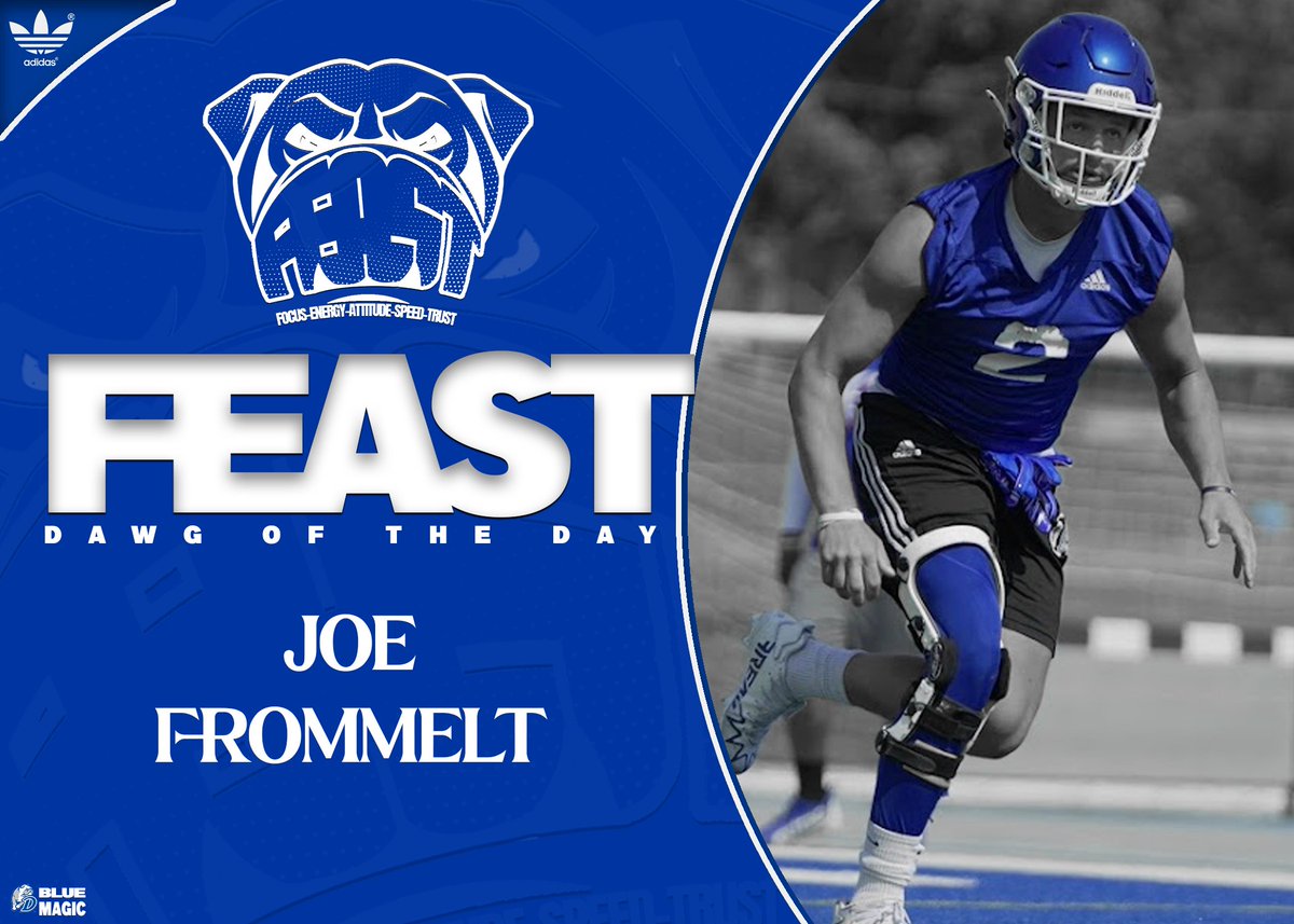 UNI_CoachSmith's tweet image. Show up and work! Great job today @jfrommelt81 #BlueMagic #FeastDogs