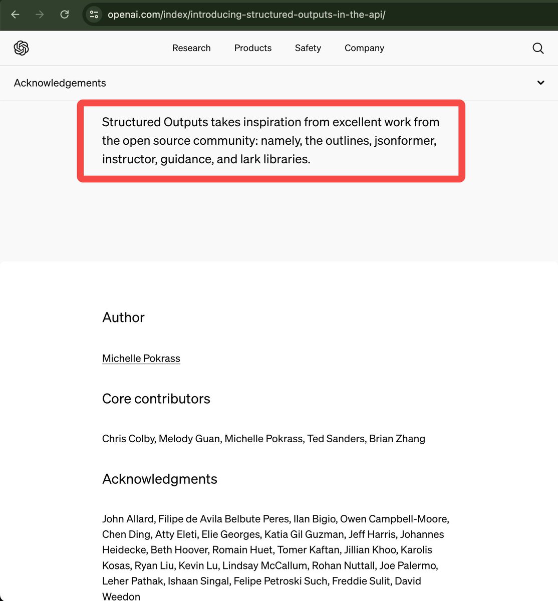 LLM 结构化输出(OpenAI vs 开源方案) OpenAI  对结构化输出的介绍文章中，有关于开源方案灵感获取的部分，咱们一起来看看这几个被提名的开源方案： https://t.co/yuO97esZCy -  Outlines @OutlinesOSS 7.6k✨ Outlines 是一个