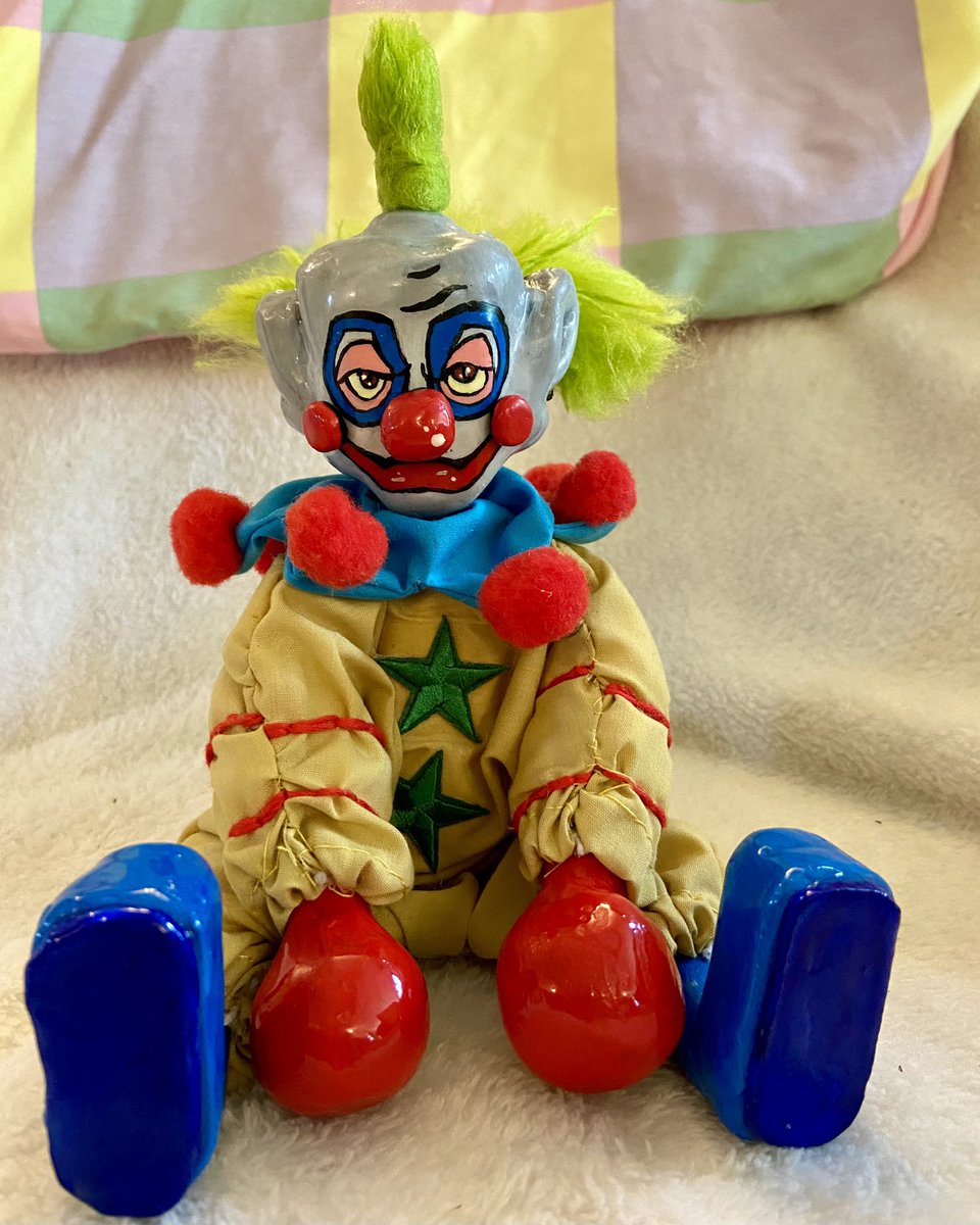 Freakova's tweet photo. @klownsthegame Gonna use this opportunity to share my known dolls again that they might like! Made in time for the games release and causing mischief πΏπ€‘
#chiodosbrosreact https://t.co/PPnLailKCj