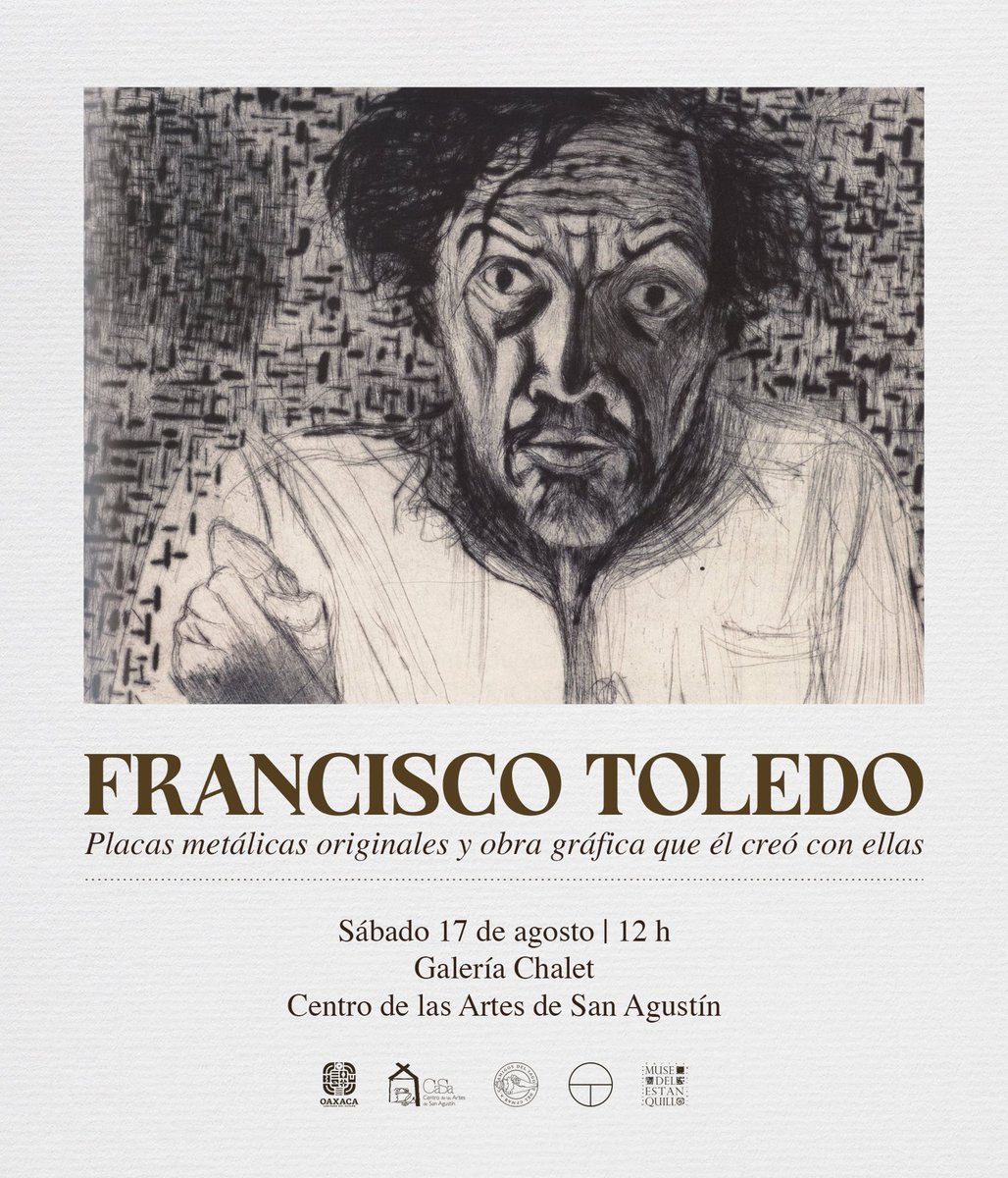 PRÓXIMA EXPOSICIÓN

Esta exposición destaca la obra gráfica de Francisco Toledo (1940-2019) creada, en su mayoría, en los años setenta y principios de los ochenta, en colaboración con Armando Colina y Víctor Acuña (1939-2021).