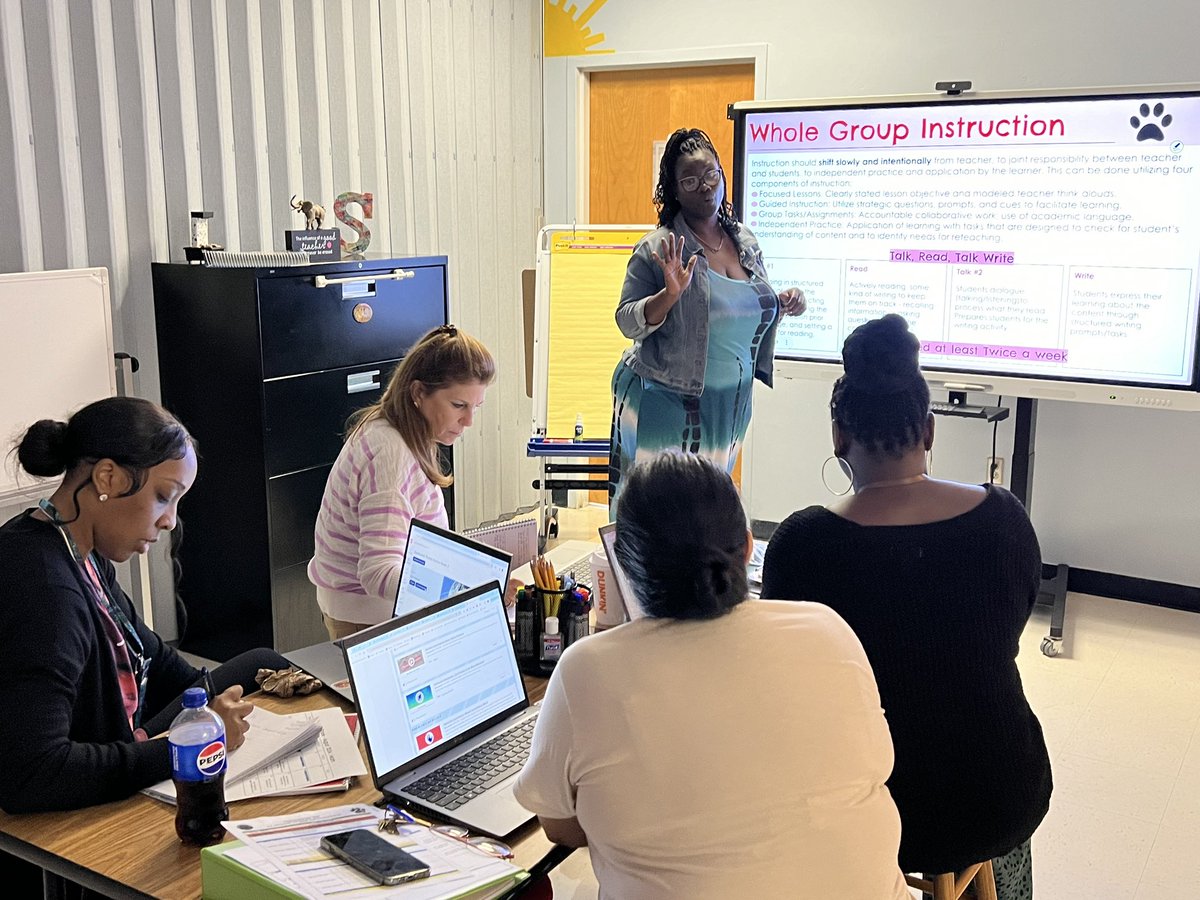 CFriessPBC's tweet photo. Our amazing teachers participated in targeted Professional Development on campus led by @CPedraza_AP, @JacobW_SSCC, @JalisaGranger and @SharaSelf! They are ready to teach their students while building relationships on Day 1! @NorthmoreElem @pbcsd @Area4SuptPBCSD https://t.co/cfUzdh4twU