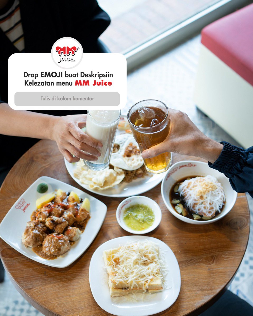 Kira-kira emoji apa yang mewakili perasaan kamu pas makan di MM Juice nih?
🥰🤩🤤

Tulis di kolom komentar ya!
.
.
.
#mmjuice #kulinerindonesia #deliveryindonesia #delivery #frozenfood #makananindonesia #makananhygienis #gofood #gofoodindonesia #foodie #foodgram