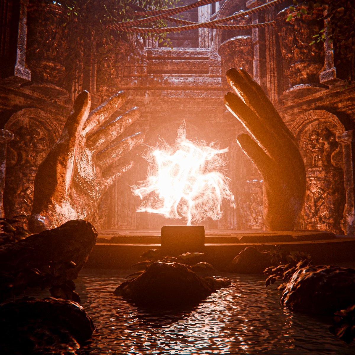 Falco3DR's tweet photo. 🟠[3D Art] Game Environment Design: Magical Fire🟠

#fantasyart  #3DGameIllustration #Blender3D #GameEnvironment #3DAnimation #3dart  #3Dartist  #3dartwork #environment  #EnvironmentDesign #environmental  #EnvironmentalArt #digitalillustration #FantasyEnvironment https://t.co/wLdnFBzTYh