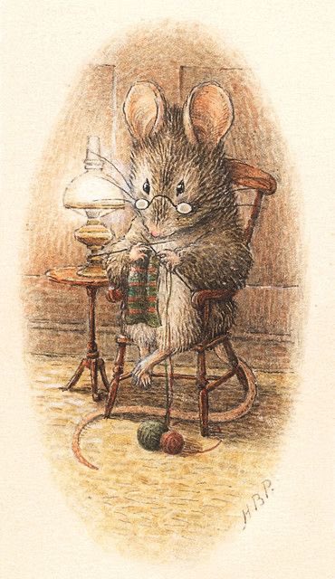 emjanerothwell's tweet photo. Wishing you all a cozy night with this tiny, knitting mouse from the world of Beatrix Potter. Sweet dreams, everyone 🤎🧶✨ https://t.co/IiJMv2I9Rs