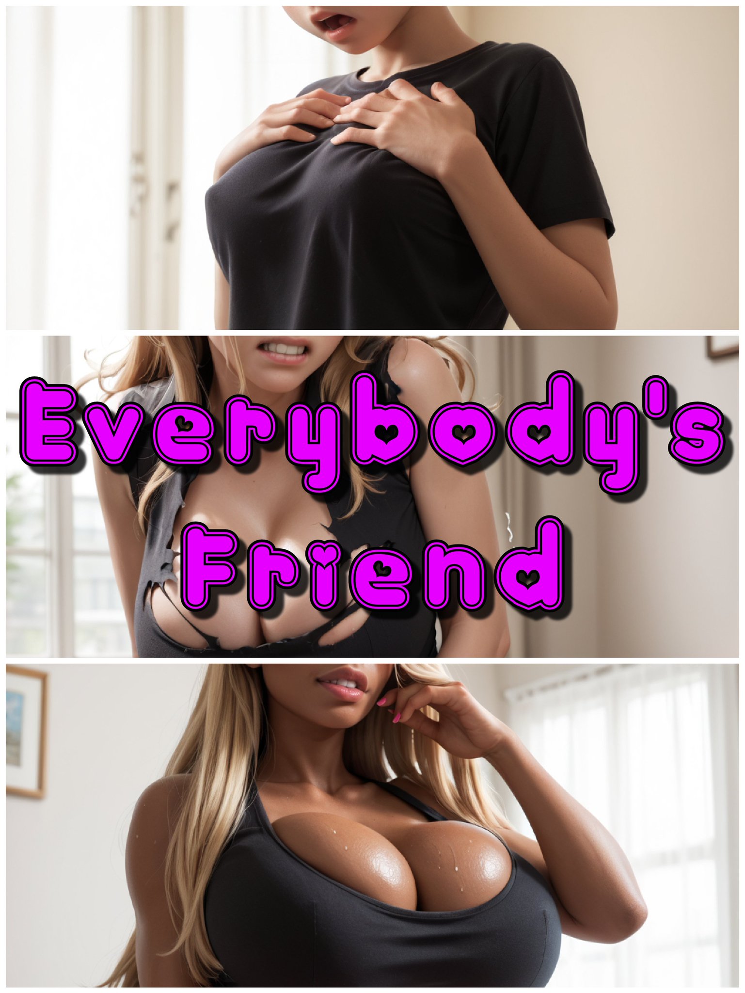 Always Older on X: Everybodys Friend (Bimbo TG AP Comic) A bit shorter  than usual, but mainly did this as an experiment with a more photorealistic  model. Its still a little uncanny in spots, but fun to test new LORAs and  inversions with. FULL COMIC: https ...