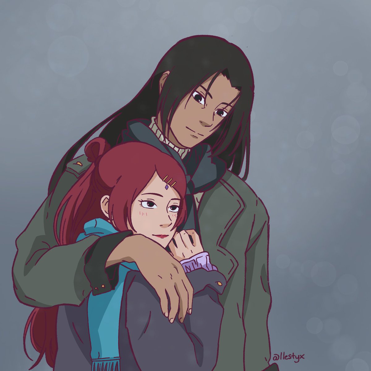 stay cozy 😮‍💨🧣

#NARUTO 
#narutofanart #hashimito