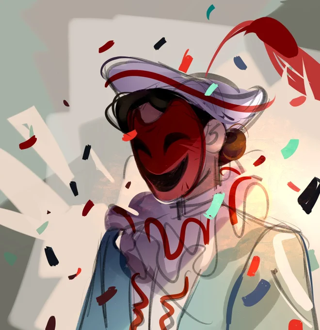 Drawing myelf as a clown based on a birth month !! 