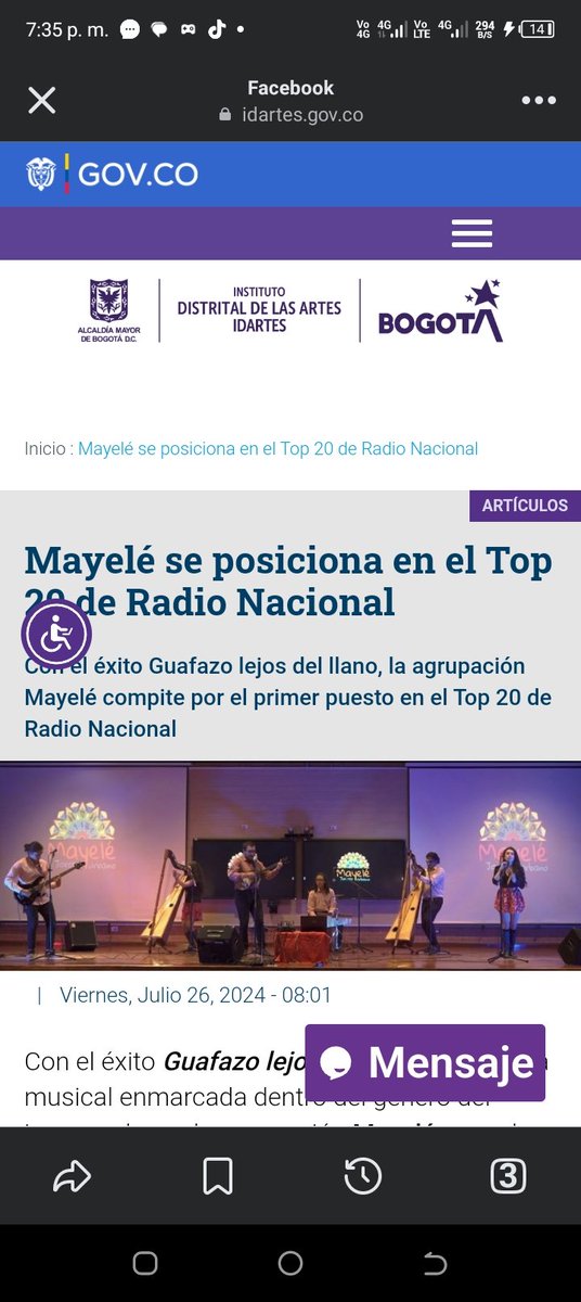 Un reportaje a Mayelé.
Leer en el link ⬇️
idartes.gov.co/es/articulos/m…