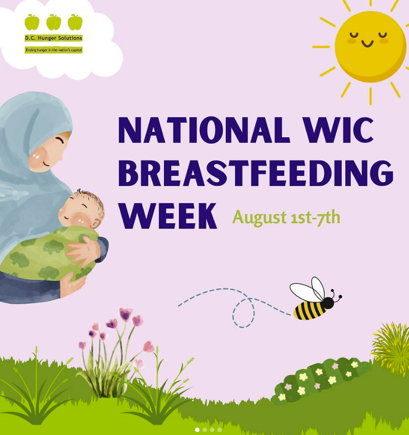 This week we celebrated #nationalwicbreastfeeding Week. Breastfeeding parents, no matter where they are or where they come from, should have support wherever they need. From peer counselors to lactation consultant referrals, DC #WIC can assist you.
 dchunger.org/federal-nutrit…