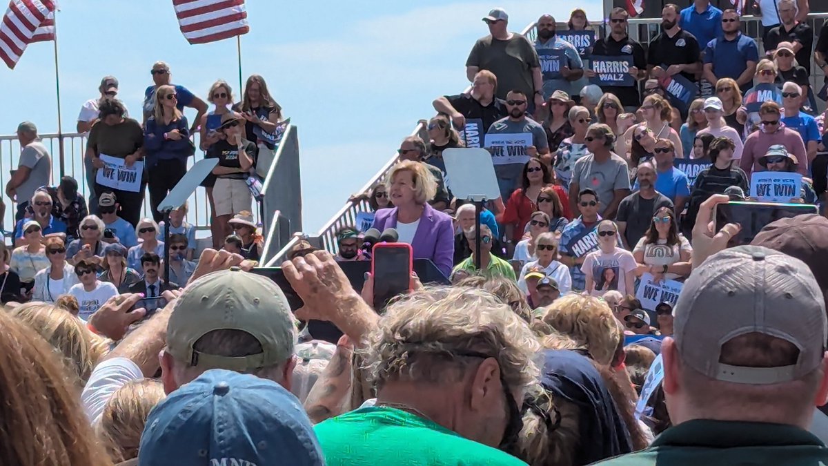 What a day! I've seen many political rallies over the years, there was a huge turnout and a ton of energy at the #harriswalz2024 event in #eauclaire.