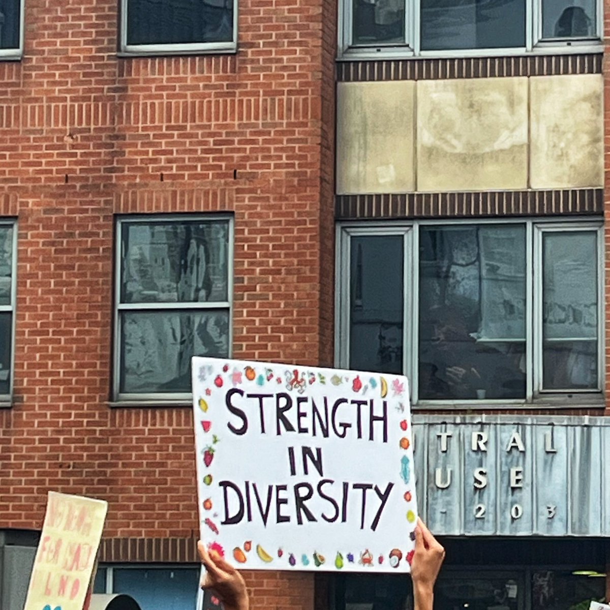 Big_Joanie's tweet image. A handful of messages from the 10,000 people strong counter demo at Walthamstow ✊🏿❤️☮️