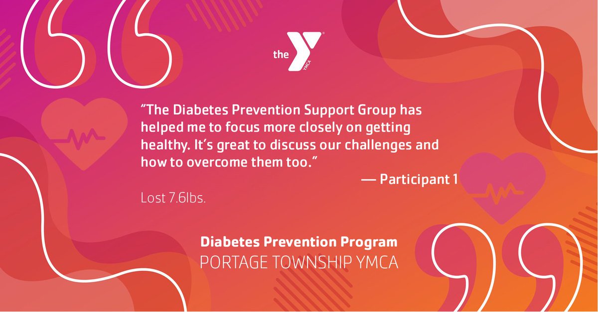PortageY's tweet image. Free to YMCA members and just $20/month for all others, the Diabetes Prevention Program is one of three evidence-based programs we offer at the Portage Y. Here&apos;s what current participants are saying.........

Find out more: bit.ly/3YzvCl8
#dpp #diabetespreventionprogram