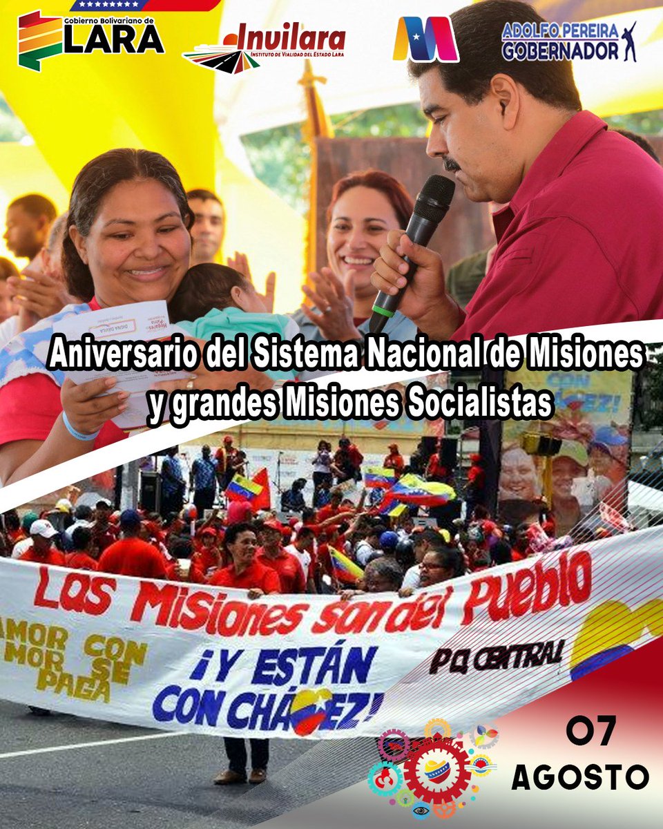 #07ago Sistema Nacional de Misiones y Grandes Misiones, 11 años garantizando la protección del pueblo. Una de las tareas más importantes de este sistema es la instalación de las Bases de Misiones en todo el territorio nacional; además de garantizar atención directa al pueblo.