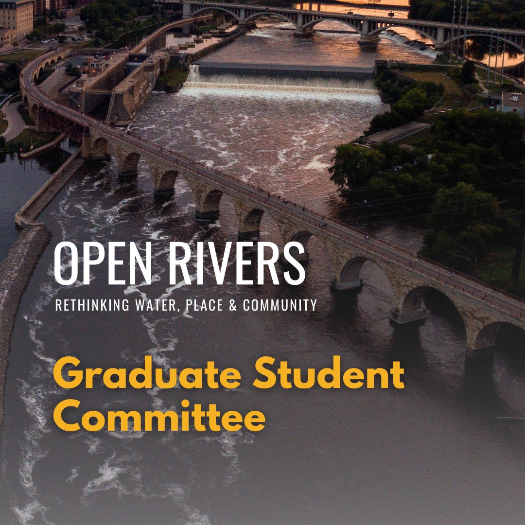 OpenRiversUMN (@openriversumn) on Twitter photo Grad students: join the #OpenRivers Grad Student Committee! Work with our team and connect with other students who care about our water futures.
Applications due 9/9/2024.
More info at openrivers.lib.umn.edu/gsc/
<a href="/MinnesotaWater/">Water Resources Center (WRC)</a> <a href="/uwche/">Center for Culture, History, and Environment (CHE)</a> <a href="/IowaWaterCenter/">Iowa Water Center</a> <a href="/PPEHLab/">PPEH</a> <a href="/envhum_umn/">Environmental Humanities Initiative at UMN</a> Grad students: join the #OpenRivers Grad Student Committee! Work with our team and connect with other students who care about our water futures.
Applications due 9/9/2024.
More info at openrivers.lib.umn.edu/gsc/
<a href="/MinnesotaWater/">Water Resources Center (WRC)</a> <a href="/uwche/">Center for Culture, History, and Environment (CHE)</a> <a href="/IowaWaterCenter/">Iowa Water Center</a> <a href="/PPEHLab/">PPEH</a> <a href="/envhum_umn/">Environmental Humanities Initiative at UMN</a>
