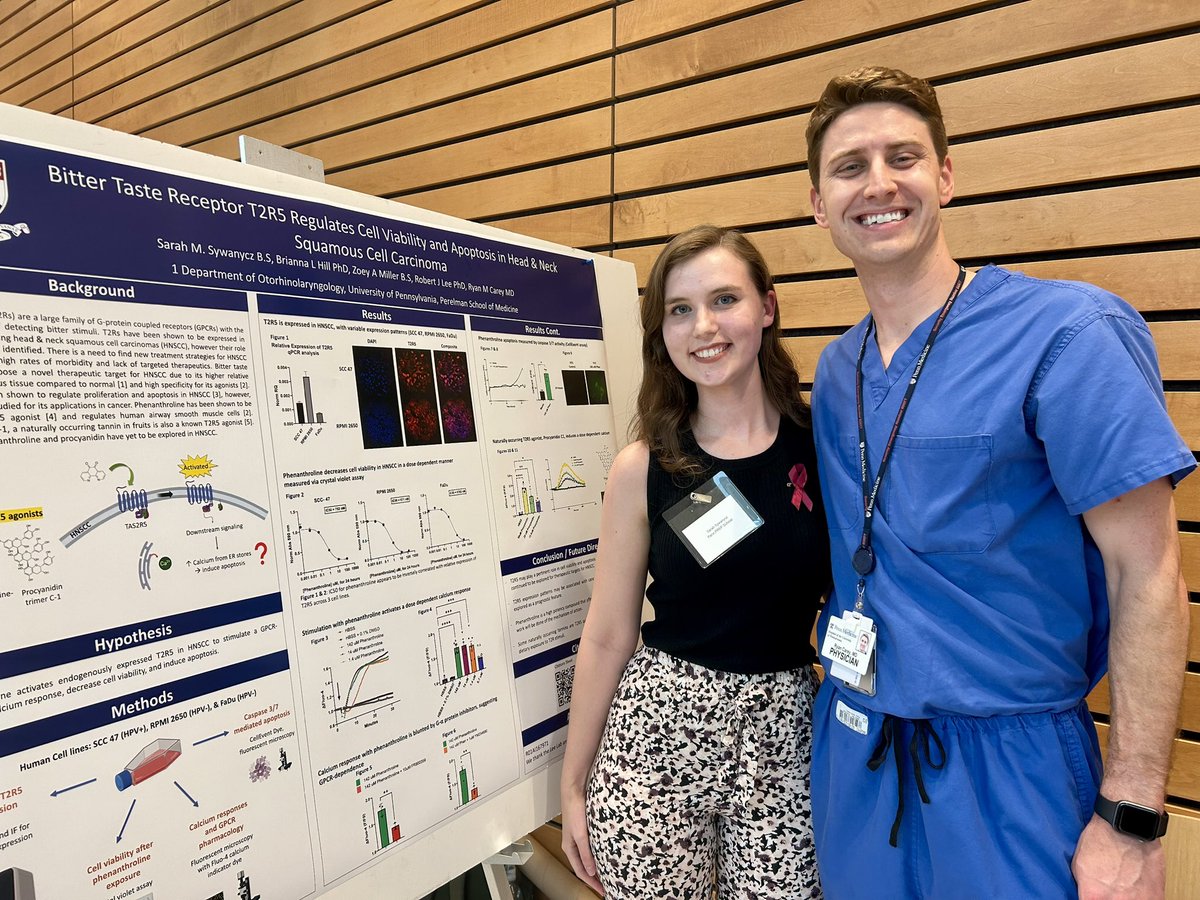 Ryan Carey, MD (@ryancareymd) on Twitter photo Impressive poster by Sarah Sywanycz showing off her work on novel head and neck cancer signaling! Making us all proud <a href="/Penn_ENT/">Penn Otorhinolaryngology</a> @robleelab @IDEAL_Research Impressive poster by Sarah Sywanycz showing off her work on novel head and neck cancer signaling! Making us all proud <a href="/Penn_ENT/">Penn Otorhinolaryngology</a> @robleelab @IDEAL_Research