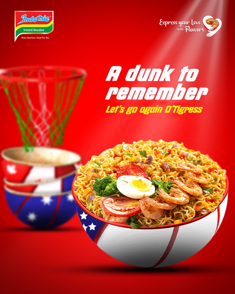 IndomieNigeria's tweet photo. What a time to be Nigerian π³π¬π³π¬
Congratulations to DβTigresses!
Your dunk is historical and will forever be remembered in the world of Olympic flavors.
Team USA is next on the menu, letβs eat and make second half count πͺπΌ
#IndomieHalfTime #IndomieNigeria #Paris2024 #TeamNigeria