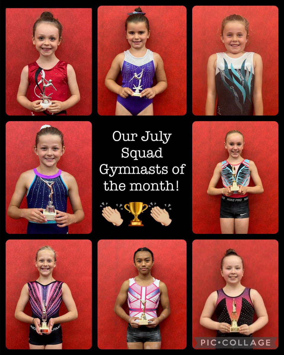 Congratulations to all our July squad gymnasts of the month🙌🩷