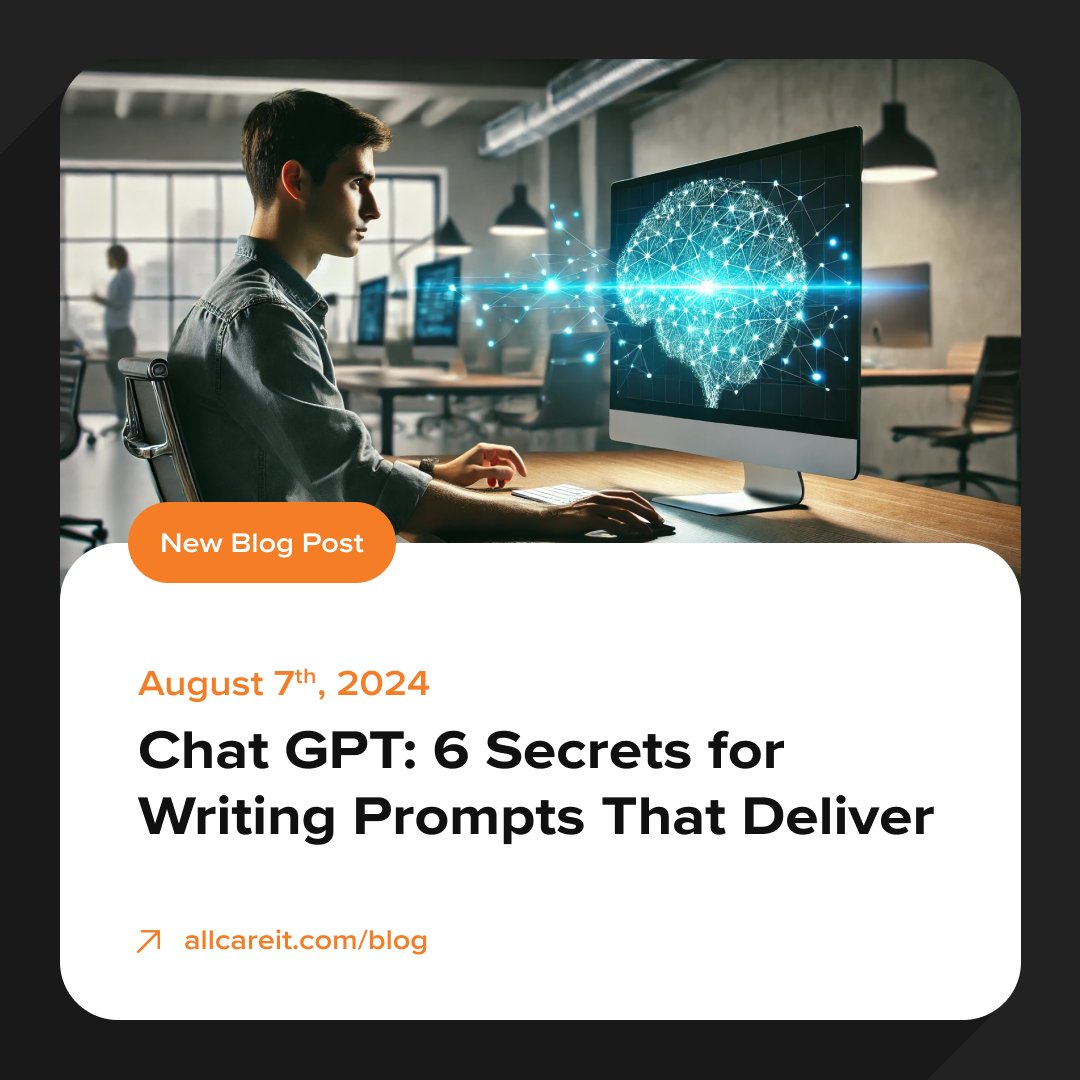 Discover the secrets to crafting perfect AI prompts! Learn how to define tasks, provide context, and set the tone for precise and meaningful AI interactions. Click to master the art of AI prompting today: allcareit.com/blog/What-Is-P…

#AIMastery #PromptEngineering #AISecrets