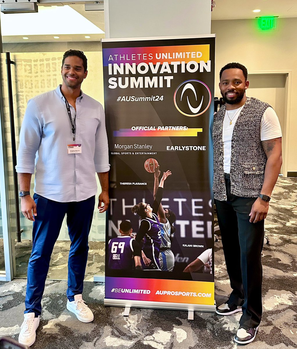 StephenElmore3's tweet photo. Thrilled to have been at the @AUProSports Innovation Summit last week. An impactful, energizing event gathering industry leaders, athletes, and innovators across women’s sports. Loved working with the AU &amp; @MorganStanley team to make our partnership happen! #BeUnlimited https://t.co/duDbtBHXGK