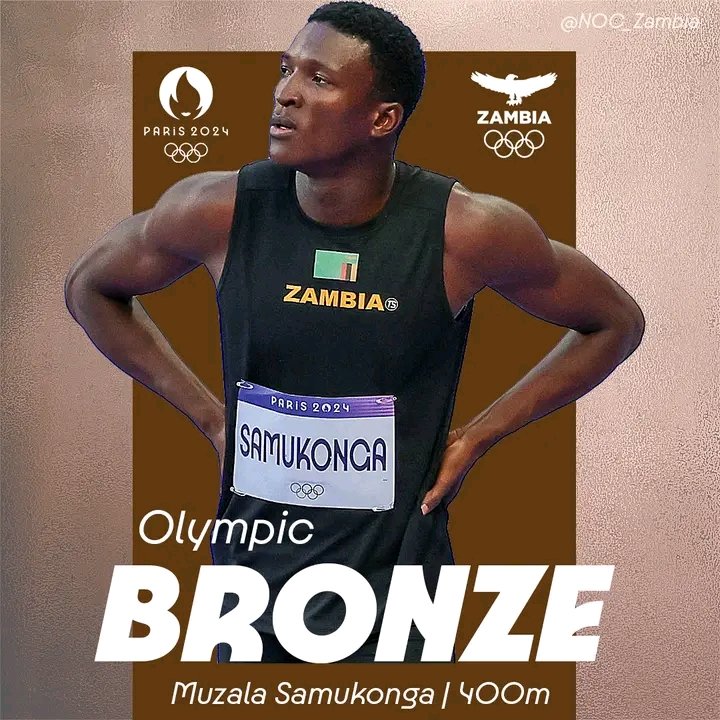 MuzalaSamukonga's tweet image. ZAMBIA KUCHALO 🔝🌎🇿🇲🥉

2024 OLYMPIC BRONZE MEDALIST 

REMEMBER THE NAME 🔝🌎🇿🇲🥉

NEW NATIONAL RECORD 43:74s.