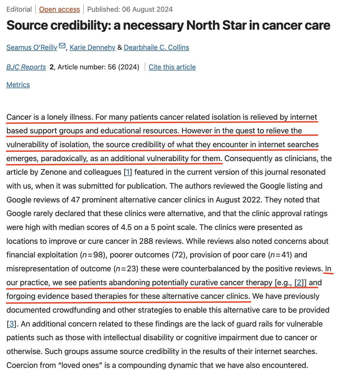 marco_zenone's tweet photo. I'm grateful to BJC Reports for publishing an editorial with our new article: "Alternative cancer clinics’ use of Google listings and reviews to mislead potential patients." We can (together!) hold digital platforms &amp; exploitive providers accountable. https://t.co/m2eNOobHfx https://t.co/NUZgDHtxWt