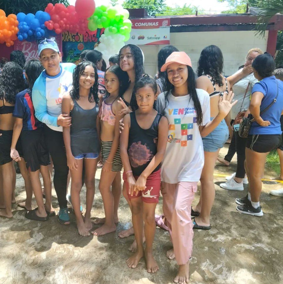 MPV_Guarico's tweet photo. Hoy #7Ago Acompañamos a la Mesa del Buen Vivir y las diferentes instituciones del Estado y  junto a nuestros niños y niñas de patria celebramos el gran Lanzamiento del Plan Comunitario Vacacional Mostacho Fets 2024 🏊🏻‍♀️Desde el Mcpio Juan Germán Roscio Nieves.#VenezuelaHaceJusticia https://t.co/4hx2u9UXA4