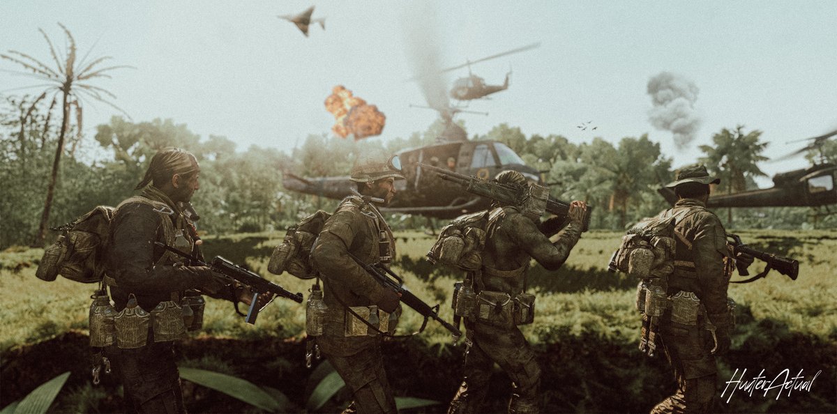 _HunterActual's tweet photo. "The Cavalry Has Arrived" #Arma3 #Arma3Artwork #Arma3Screenshots #US #SpecialForces #MACV #photoshop https://t.co/C8UYvwMQNd