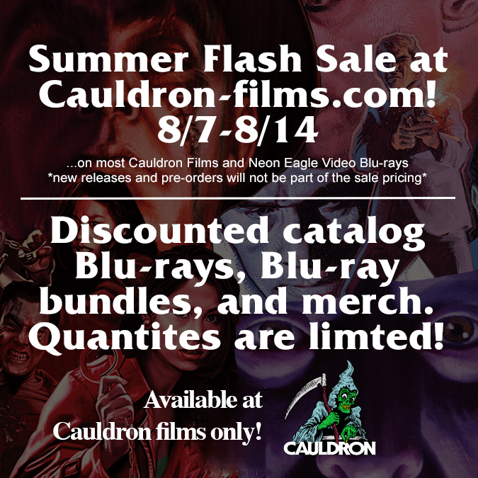 diabolikdvd's tweet image. FLASH SALE! Available via Cauldron-Films.com ONLY! 8/7 - 8/14

cauldron-films.com

#physicalmediaadvocates #cauldronfilms