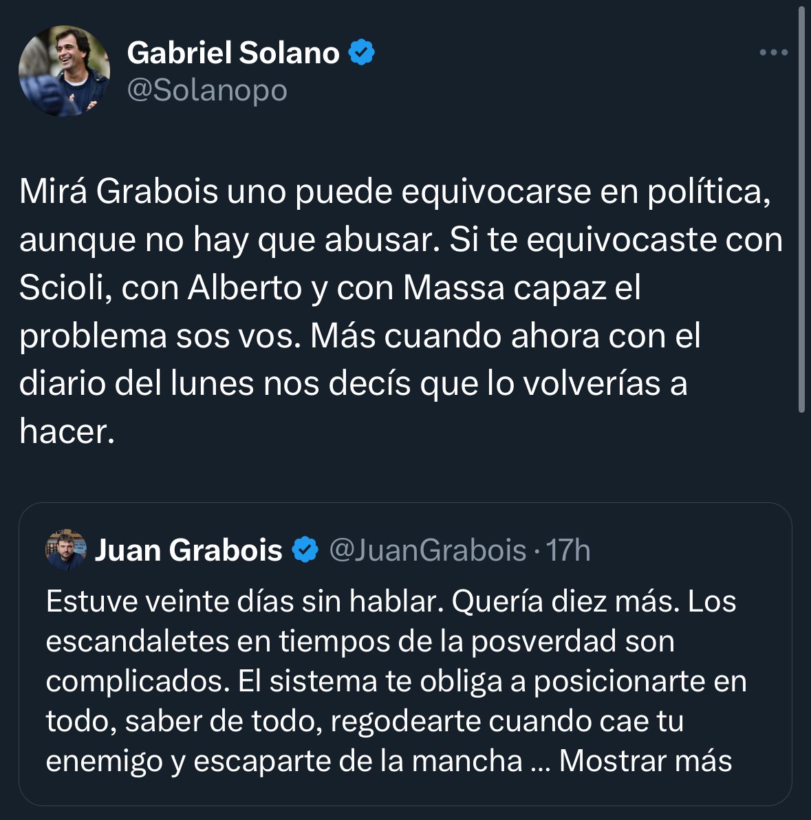 Manuel Adorni tweet media