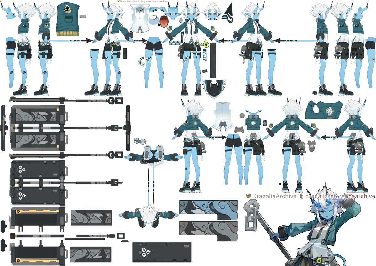 Model references for Soukaku - Zenless Zone Zero