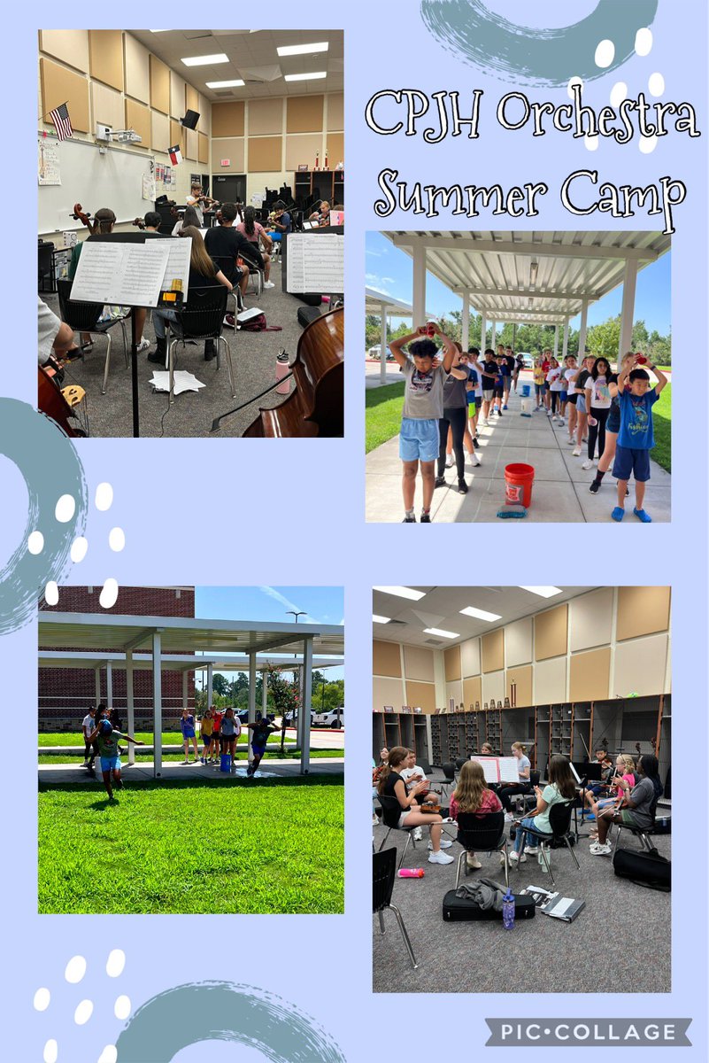 CPJH_Orchestra's tweet photo. CPJH Orchestra had a great summer cam! We made memories, connected to new and returning friends. We created leaders. We had FUN! @TISDCPJHS @FineArtsTomball #ohana https://t.co/132jU63iVA