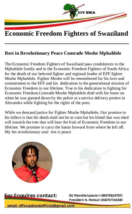 We hope Justice for Fighter Moshe will be served. May his revolutionary soul multiply.. Rest well fighter.🕊️🕊️