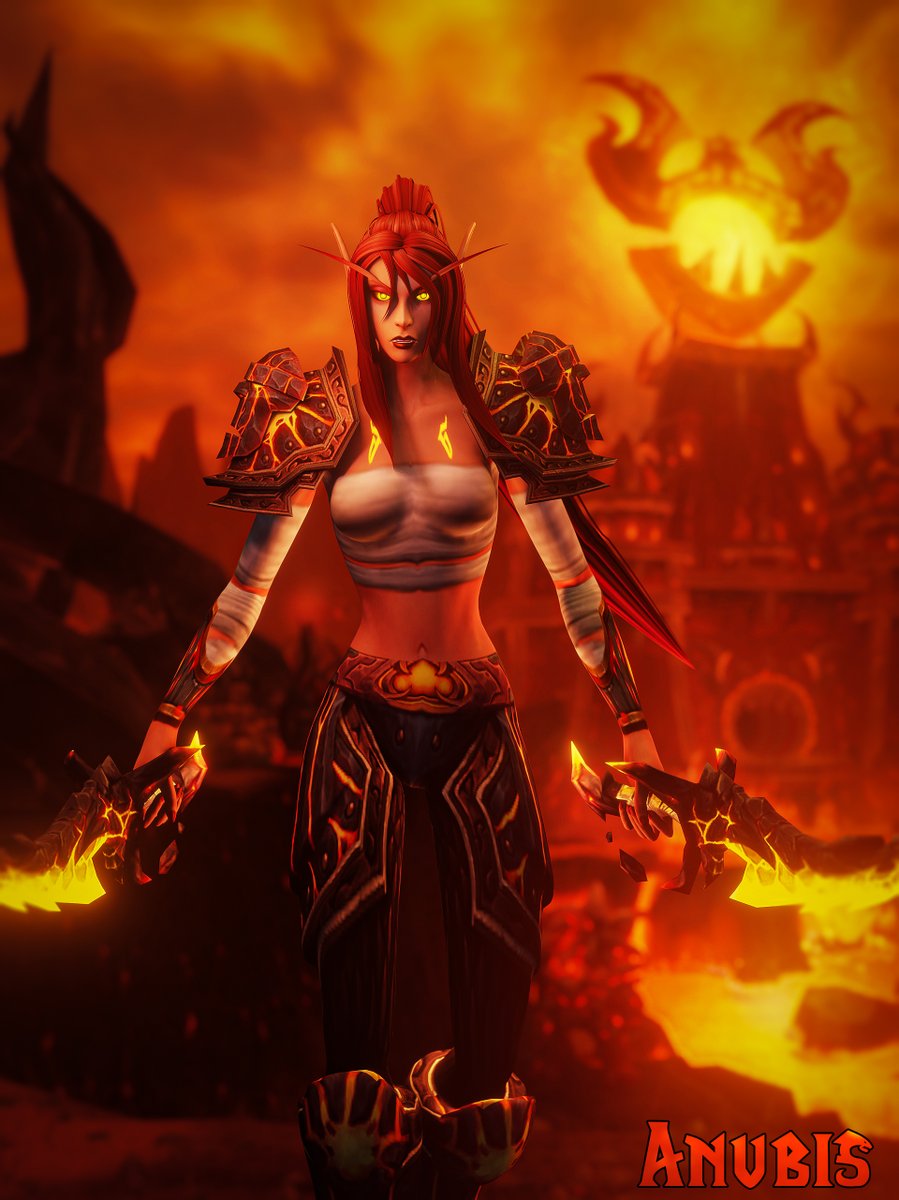 Anubis20022's tweet photo. #worldofwarcraft #Warcraftart Lariria Dawnguard "I Like Fire" https://t.co/63q3ziJyax