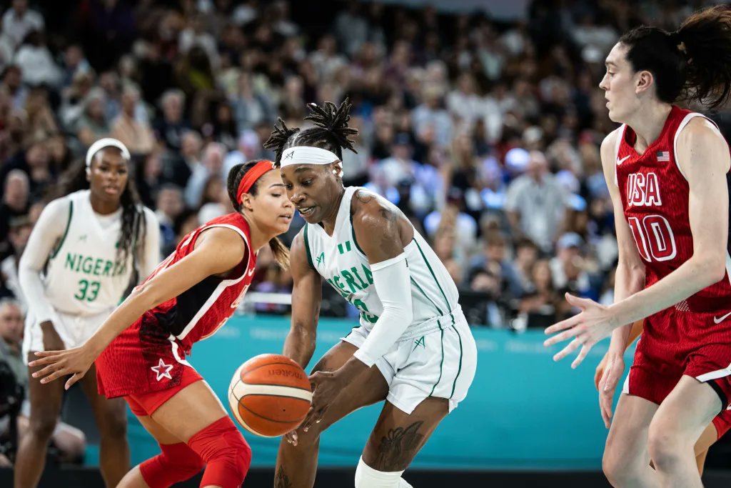 MakingOfChamps's tweet photo. Full Time: Nigeria🇳🇬 74 - 88 USA 🇺🇸

👏👏What a run #DTigress have had at #Paris2024 #Olympics. They made a nation dream, and there's no shame losing to the world number 1 ranked team. 

Nigeria played a spectacular game in the 4th quarter, outscoring the US by (26-12)

Being the first African team to qualify for the quarterfinals at the Olympics, is like winning a medal. 

Nigerian #Basketball is on the rise!!!