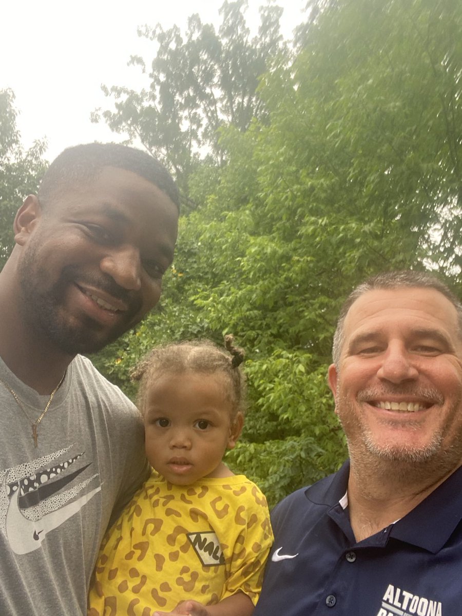 Coaching has its challenges and days when you question if youre really making a difference. So, when former players you really care about come back and visit and bring their kids it really hits different! Love you Trey and Clev!