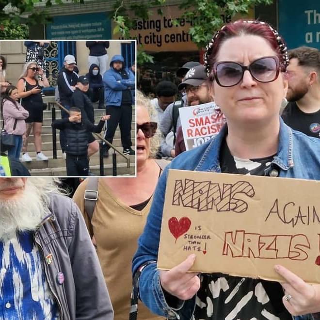 1000’s of people turned out up and down the UK in solidarity against the right wing racists….THIS IS BRITAIN 🇬🇧 ❤️❤️❤️ #FaragesRiots #Newcastle #Sheffield #bristol