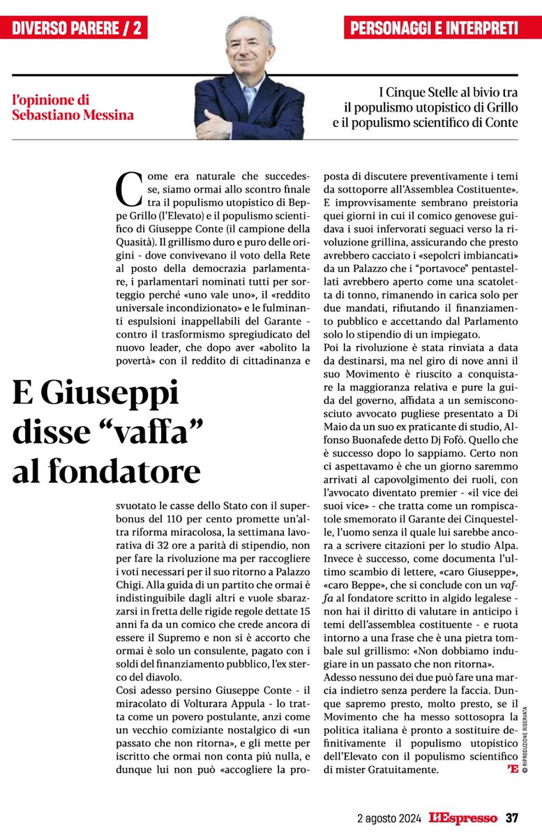 sebmes's tweet photo. Populismo utopistico contro populismo scientifico. Ma sempre populismo è. https://t.co/S32b3F9Dns