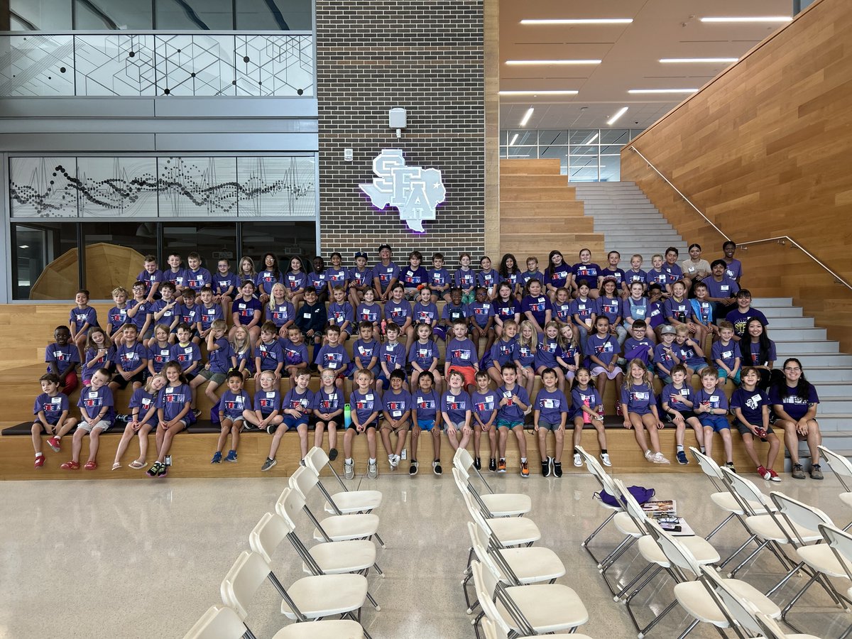 SFASTEMcenter's tweet photo. Little STEM Jacks Camp was a huge success last week with just shy of 100 incoming elementary students! Activities ranged from biology to astronomy to geometry, and were primarily designed and led by our pre-service teachers from the JacksTeach program. @jacksteach #SFASU #STEM https://t.co/RRSMPNIdy9