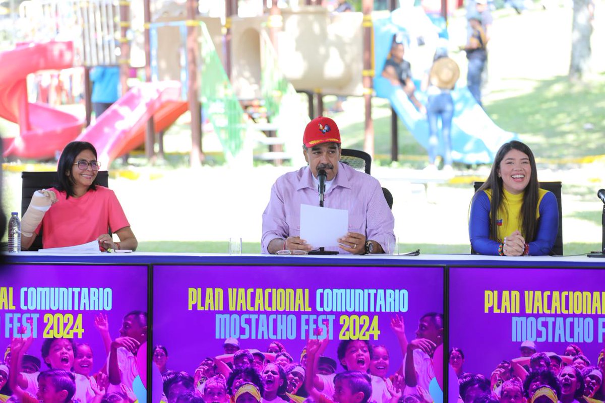 #DeInterés📰El presidente <a href="/NicolasMaduro/">Nicolás Maduro</a> dirigió el arranque del Plan Vacacional del Movimiento de Recreadores y Recreadoras, en Maturín, durante un contacto televisivo desde el Parque Vinicio Adames, en el estado Miranda.