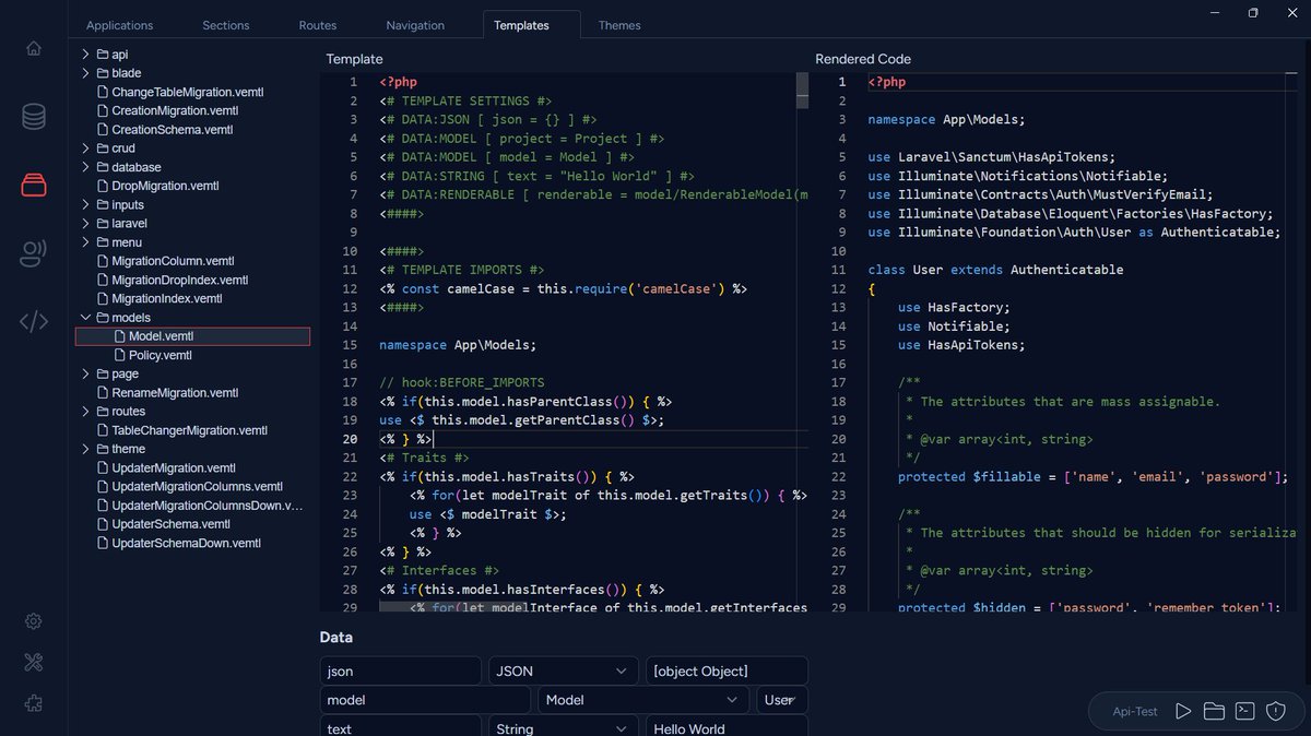 ⛳️ Vemto Templates Editor is working (still needs some fixes and UI improvements, but we are almost there) 🚀