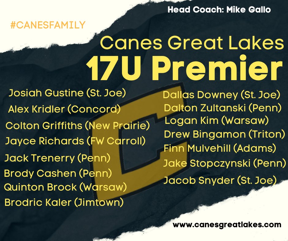 Excited to announce 🗣️ our 17U Premier team for the 2024-25 season!  This team is loaded with talent and going to get a ton of 👀 this fall and next summer!  💛⚾️🖤