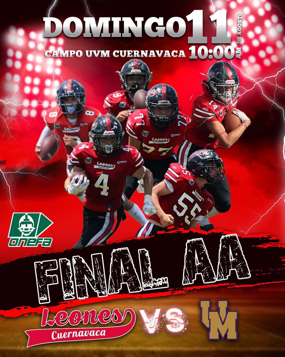 oscarin42's tweet photo. Todo listo para la gran final categoría AA #Onefantiles entre #LeonesCuernavaca 🦁 vs PumasCU @PUMASCUfanbase @OnefaOficial 🏈👊🏽 https://t.co/YMGxtsbI0X