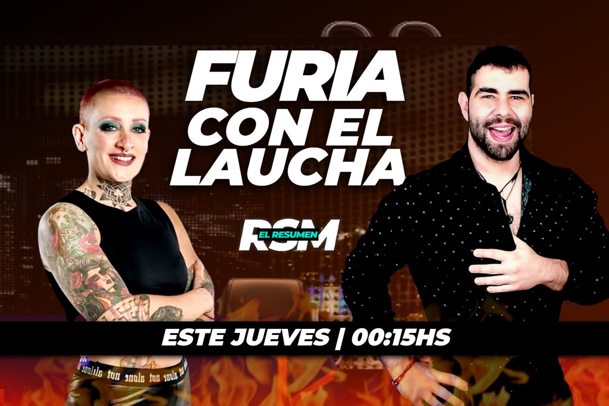 SI CARIÑOOOOOOOOOOOOOOOOO! 
MAÑANA JUEVES 00:15HS TREMENDO NOTÓN con Furia hablando de todo!. PERO DE TODOOO!!!. Y eso que nos quedamos sin tiempo. 🥰🔥 ¿Hacemos hashtag? <a href="/FuriaScaglione/">Furia scaglione</a> 

FURIA CON EL LAUCHA