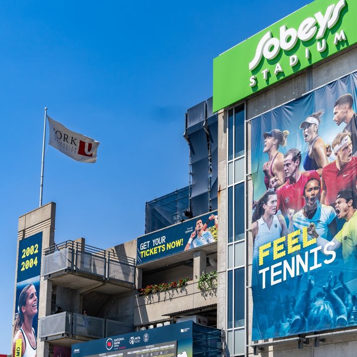 YorkUniversity's tweet photo. Beautiful day at the National Bank Open taking place on our Keele Campus! Who do you think is going to win the tournament? 🎾 | #NBO24 https://t.co/zfzugCtb8c